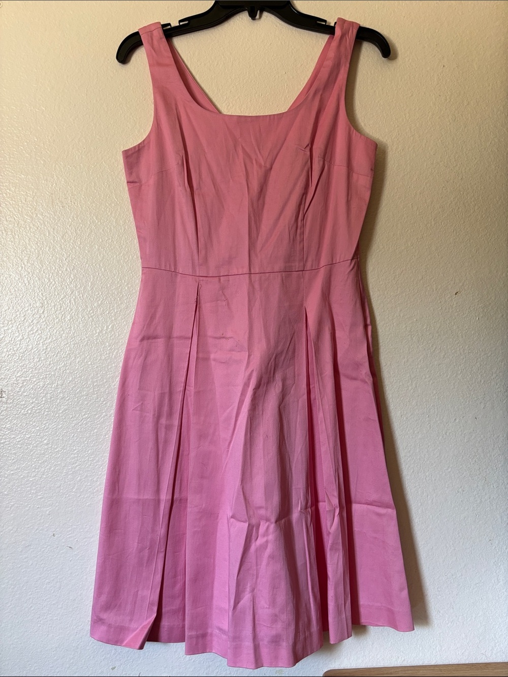 David Wayne Vintage Pink, Pleated, Sleeveless A-Line Dress, Size 6